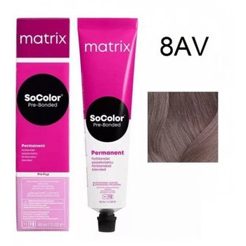 Краска Matrix SoColor Pre-Bonded Cream Permanent (Ash & Violet Colors) - 8AV світлий блондин попелястий фіолетовий-90мл.