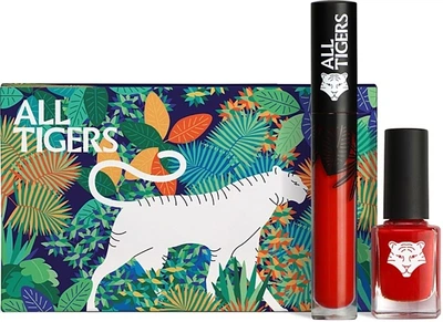 Набор - All Tigers Natural & Vegan Lips And Nails Gift Set (lipstick/8ml + nail/polish/11ml) All Tigers Natural & Vegan Lips And Nails Gift Set (lipstick/8ml + nail/polish/11ml) (1330120-28520247-2)