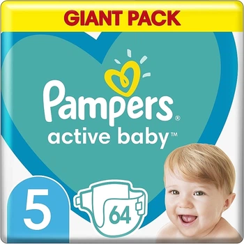 Подгузники Active Baby 5 (11-16 кг), 64 шт - Pampers 64шт (998413-1292207-2)