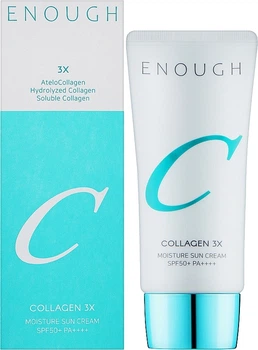 Увлажняющий солнцезащитный крем для лица с колагеном - Enough Collagen 3Х Moisture Sun Cream SPF50+ PA++++ 50g (1340585-1684245606-2)