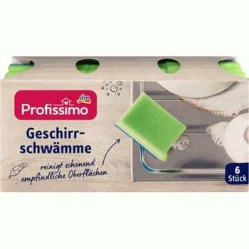 Губки для миття посуду Profissimo Geschirrschwämme (6 шт) - 100 g