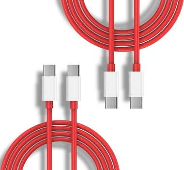 Кабель 2шт CDK Data Cable UltraDART/ SuperVOOC/Warp/150W/240W/10A 1m Type-C на Type-C (OEM) (017260) (red)