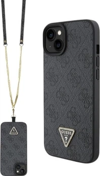 Панель Guess Crossbody 4G Metal Logo для Apple iPhone 15 Plus/14 Plus Black (GUHCP15MP4TDSCPK)