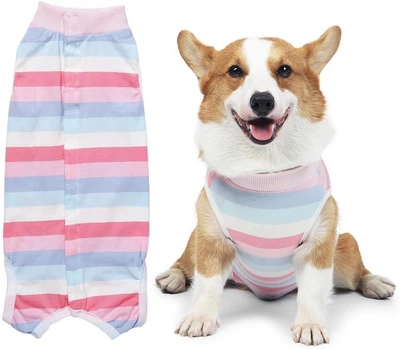 Костюм для восстановления собак WanTalk Striped Recovery Suit, Pink, L