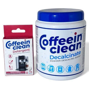 Набор средств Coffeein Clean ULTRA Duo Set (Detergent таблетки 8×2,5 г + Decalcinate 900 г)