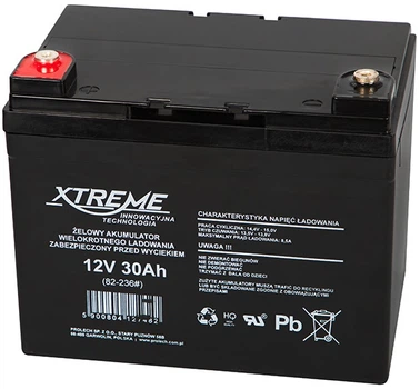 Акумуляторна батарея гелієва XTREME 82-236# 12V 30Ah 182 x 195 x 130 мм (5900804127482)