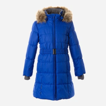 Детское зимнее пальто для девочки Huppa Yacaranda 12030030-70035 128 см Синее (4741632039384)