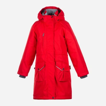 Подростковое демисезонное пальто-парка для девочки Huppa Mooni 17850010-70004 158 см Красное (4741468746371)