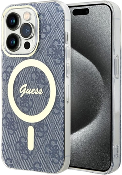 Панель Guess IML 4G MagSafe для Apple iPhone 15 Pro Blue (3666339194642)