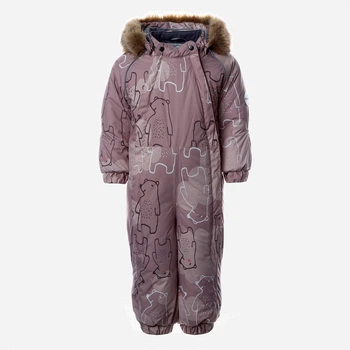Слитный комбинезон термо детский зимний Huppa Keira 31920030-03371 80 см Темный бежевый (4741468922164)