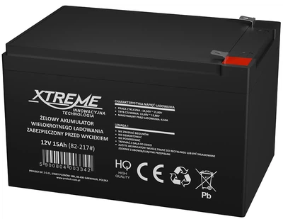 Акумуляторна батарея гелієва XTREME 82-217# 12V 15Ah 152 x 100 x 95 мм (5900804003342)