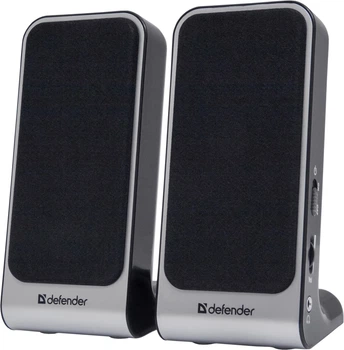Компактные компьютерные колонки 2.0, питание от USB, 4Вт, магнитное экранирование, разъем для наушников, черно-серые