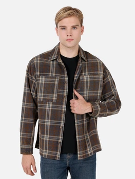 Сорочка бавовняна чоловіча Colin's CL1071273BRW S Brown (8684112501253)