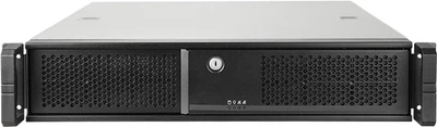 Серверный корпус 2U Rackmount, стальной, для материнских плат ATX/Micro ATX, черный