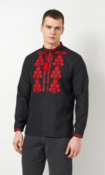 Вишиванка чоловіча vishivano4ka 3110-2 54 чорна