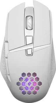Игровая беспроводная мышь Defender Glory GM-514, 3200 dpi, 6 кнопок, с подсветкой, белая (LKMTR_802838)
