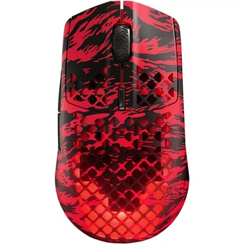 Беспроводная игровая мышь SteelSeries Aerox 3, оптическая, 18000 DPI, 6 кнопок, RGB подсветка, защита IP54, красная