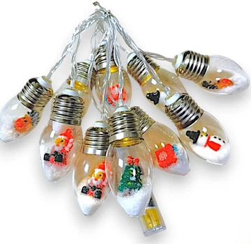LED-гирлянды Avtoaks в виде лампочек 200 см 10шт. с батарейками