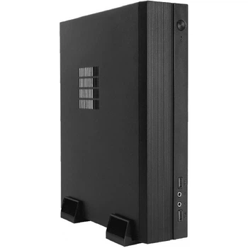 Компактний комп'ютерний корпус Slim для mATX та Mini-ITX, без БП, сталевий, чорний, 66×265×300 мм