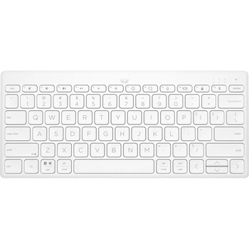 Бездротова компактна клавіатура HP, Bluetooth, мембранна, біла, 282.1x121.8 мм