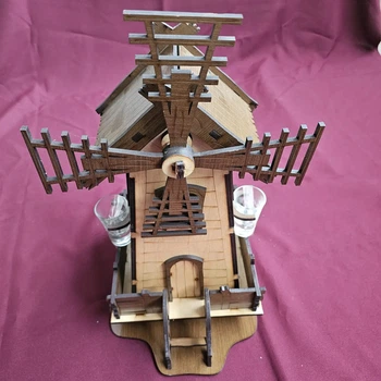 Мини-бар Slipo Мельница со стопками 44,5x26,5x27,5см (B-012)