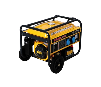 Генератор бензиновый 1-фазный KAMA KGL3500CE 3.5kW 230V бак 15 л ручной/стартер пуск Желтый