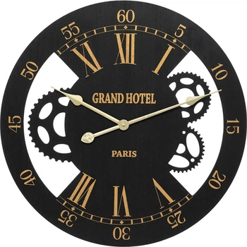 Zegar ścienny Atmosphera Camillo loftowy 54 cm Czarny (3560232804007)