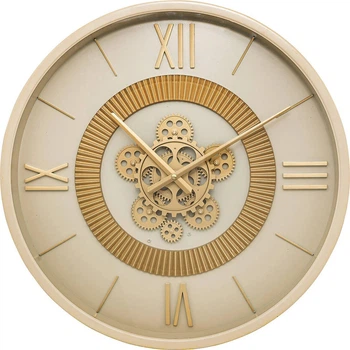 Zegar ścienny Atmosphera Giuliana z widocznym mechanizmem 50 cm Beżowy (3560232960369)