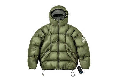 Куртка Пуховик Зимовий Чоловічий PALACE 23fw Puffa Balaclava Jacket Хакі L