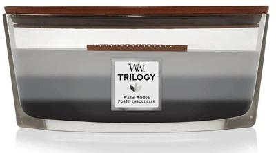 Ароматическая свеча с трехслойным ароматом Woodwick Ellipse Trilogy Warm Woods 453 г