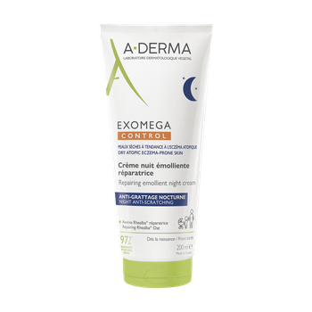 Відновлюючий нічний крем-емолент A-Derma Exomega Control Repairing Emollient Night Cream 200 мл