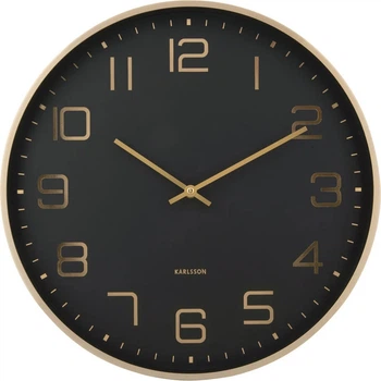 Zegar ścienny Karlsson Elegance Glow 40 cm Czarny (8714302755439)