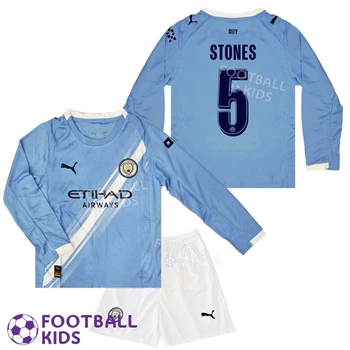 Дитяча футбольна форма Manchester City STONES 5 Манчестер Сіті 2025-2026 Home Long Sleeve 155-165 см (set4722-135930-4)