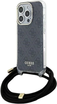 Панель Guess Crossbody Cord 4G Print для Apple iPhone 15 Pro Max Black (3666339147952)