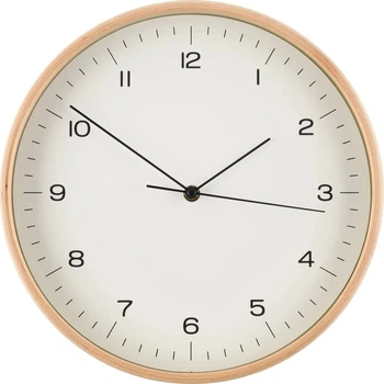 Zegar ścienny 4Living ze sklejki 31 cm Biały (6410413075238)