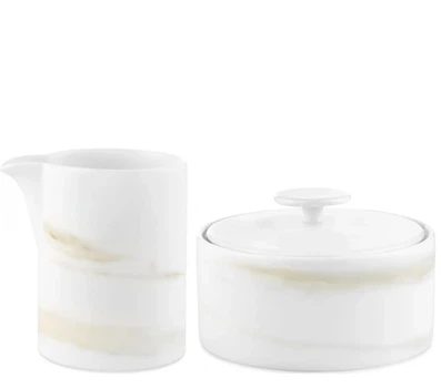 Набор из сахарницы и молочника Wedgwood Vera Wang Venato Imperial (40024338 + 40024337)