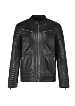OCHNIK Чоловіча шкіряна куртка KURMS-0382-1283 3XL чорна
