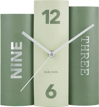 Zegar stołowy Karlsson Book 20 x 20 x 15 cm Zielony (8714302697180)