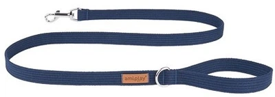 Smycz Ami Play Cotton 140 cm 25 mm Granatowy (5907563222809)