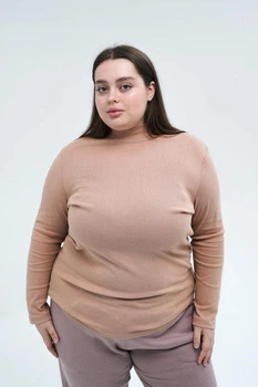 Гольф женский Plus Size Beige Бежевый 4XL