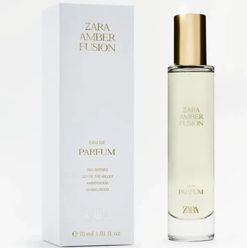 Парфюмированная вода Zara Amber Fusion Chapter белая упаковка 30 мл