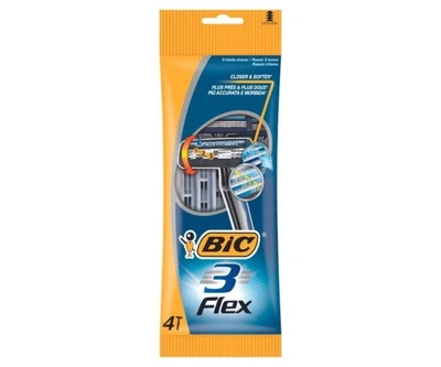 Набор бритв без сменных картриджей Flex 3 BIC 4 шт