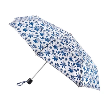 Женский зонт Fulton L907-041826 Morris & Co Minilite-2 UV Daisy Blue Ivory