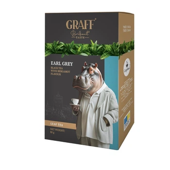 Чай чорний байховий з ароматом бергамоту Earl Grey Graff 80 г (4820279611860)