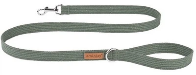 Smycz Ami Play Cotton 140 cm 20 mm Khaki (5907563222762)