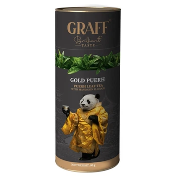 Чай пуер с мандарином Тубус Gold Puer Graff 80 г (4820279610856)