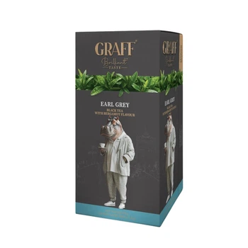 Чай чорний з ароматом бергамоту у пакетиках 20 шт Earl Grey Graff (4820279611471)