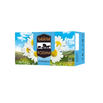 Чай з квітів ромашки пакетований 20 шт Ромашка / Camomile Чайна родина 20 г (4823118605525)