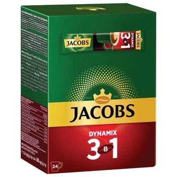 Напій кавовий розчинний 3в1 Dynamix Jacobs 24 стіка (4820206290557)
