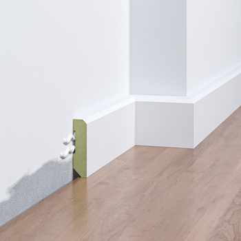 Плинтус накладной FSPRO 1040F3 МДФ 2,5 м Белый (P.MDF1040F3W) 1 м. п.